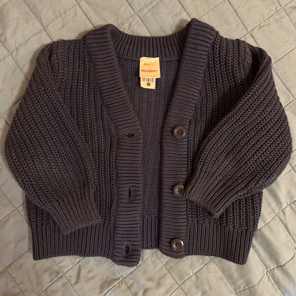 Hanna Andersson Cable knit cardigan 3T